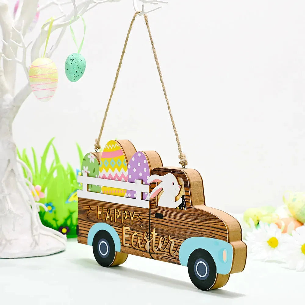 Easter Wooden Door Sign With Light - Bellarte Enchanté Easter Wooden Door Sign With Light